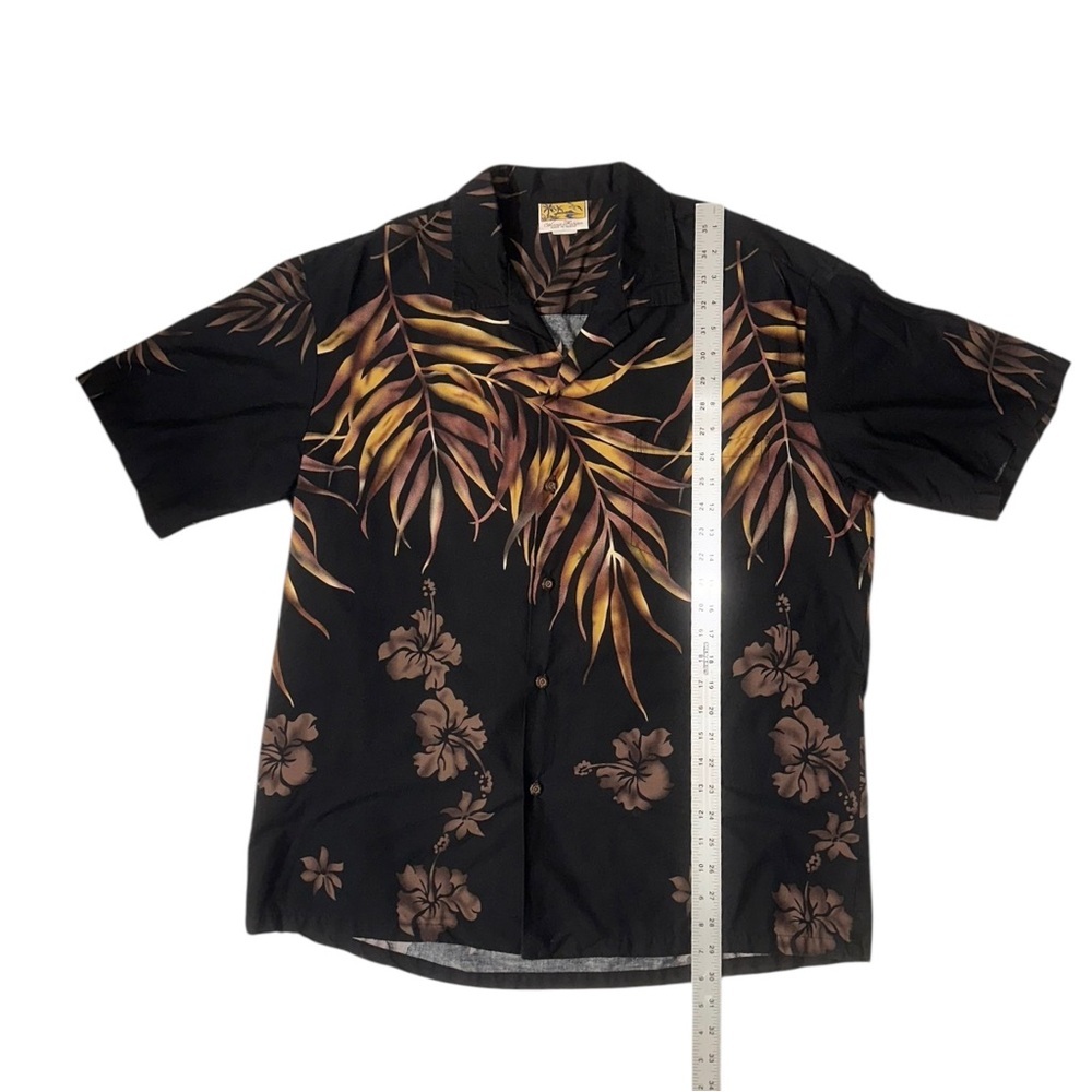 Vintage Winnie Fashion | Men’s 100% Cotton Black Floral Hawaiian S/S Shirt Sz XL - Picture 5 of 6